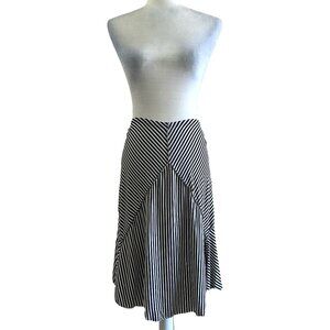 Studio M Vtg Y2K 2000s Striped Black White Stretchy Skirt